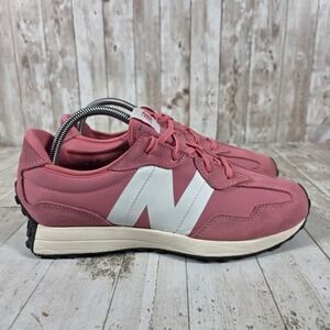 New Balance 327 Pink White Suede Low‎ Top Sneakers GS327GK Womens 8.5 / Kids 7